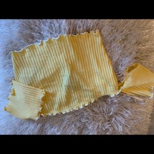 Yellow crop top